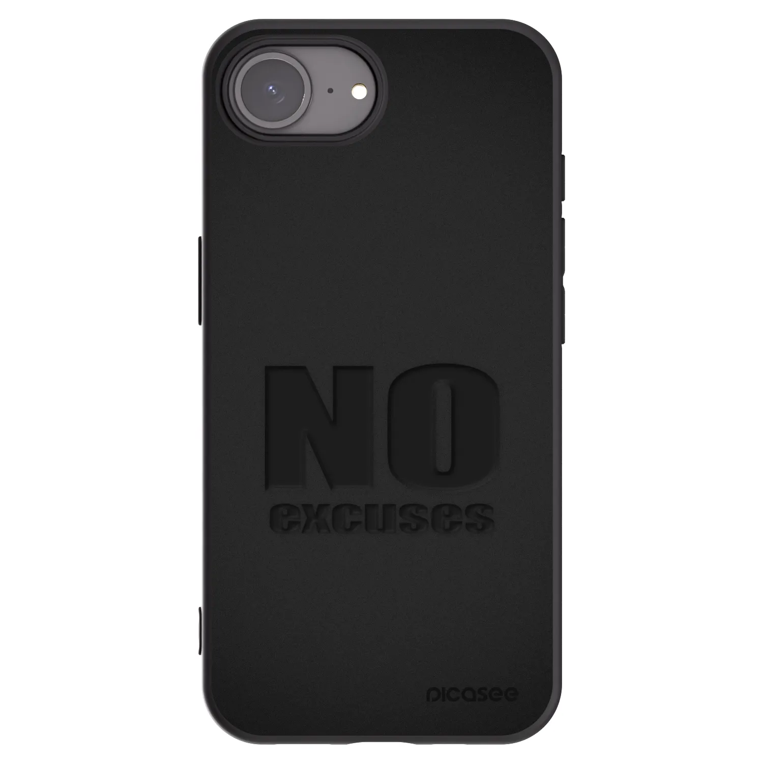 Picasee silikonový černý obal pro Apple iPhone 16e - No Excuses