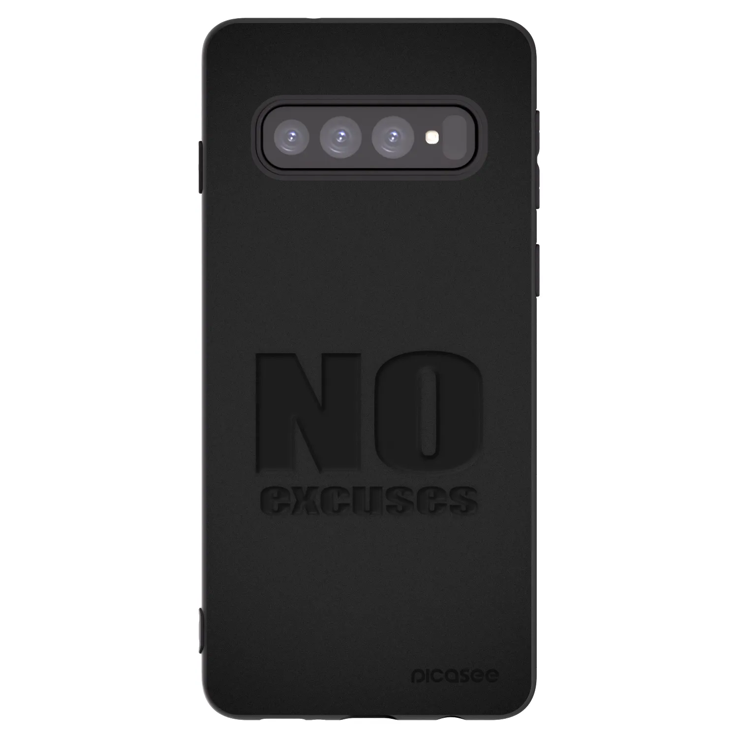 Picasee silikonový černý obal pro Samsung Galaxy S10 G973 - No Excuses