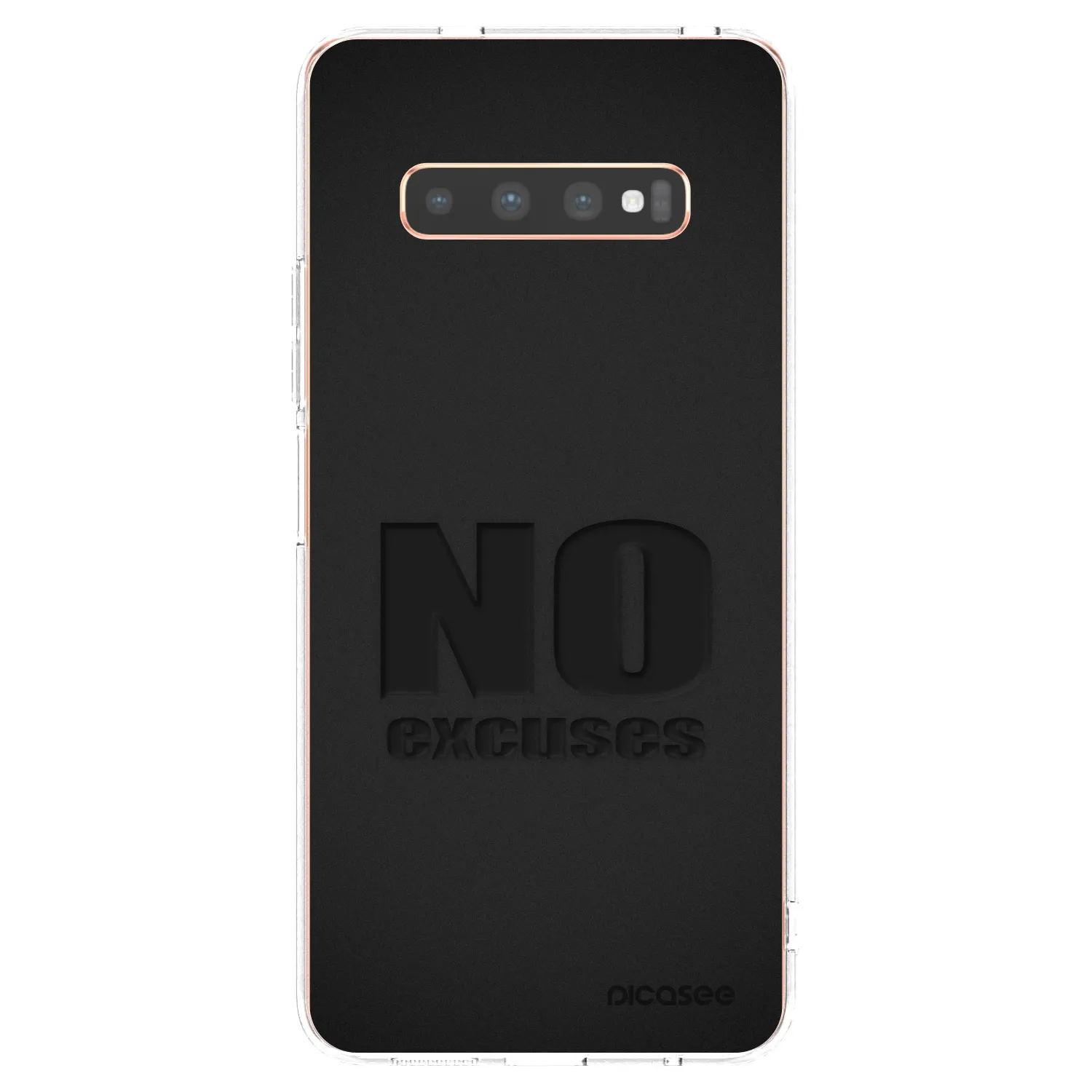 Picasee silikonový průhledný obal pro Samsung Galaxy S10 Plus G975 - No Excuses