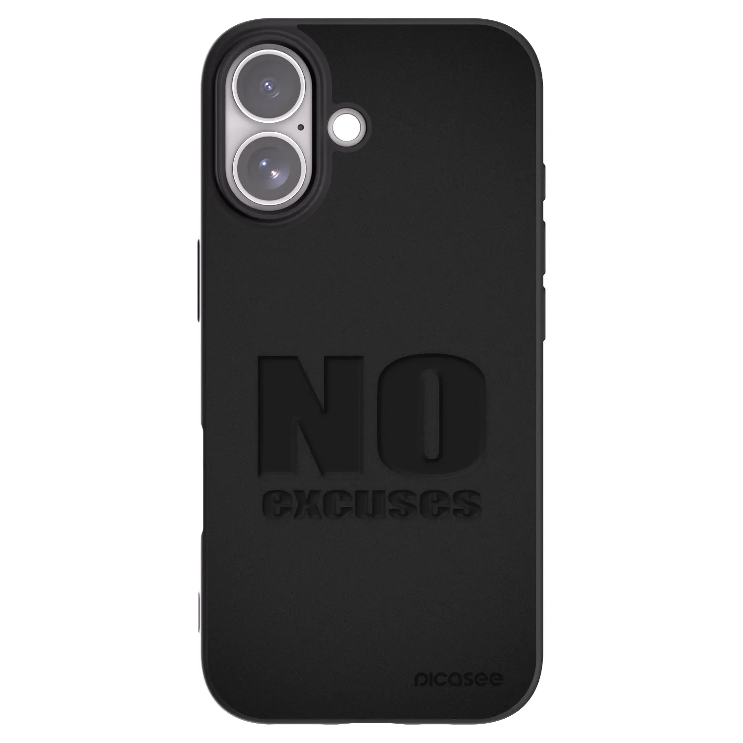 Picasee silikonový černý obal pro Apple iPhone 17 - No Excuses