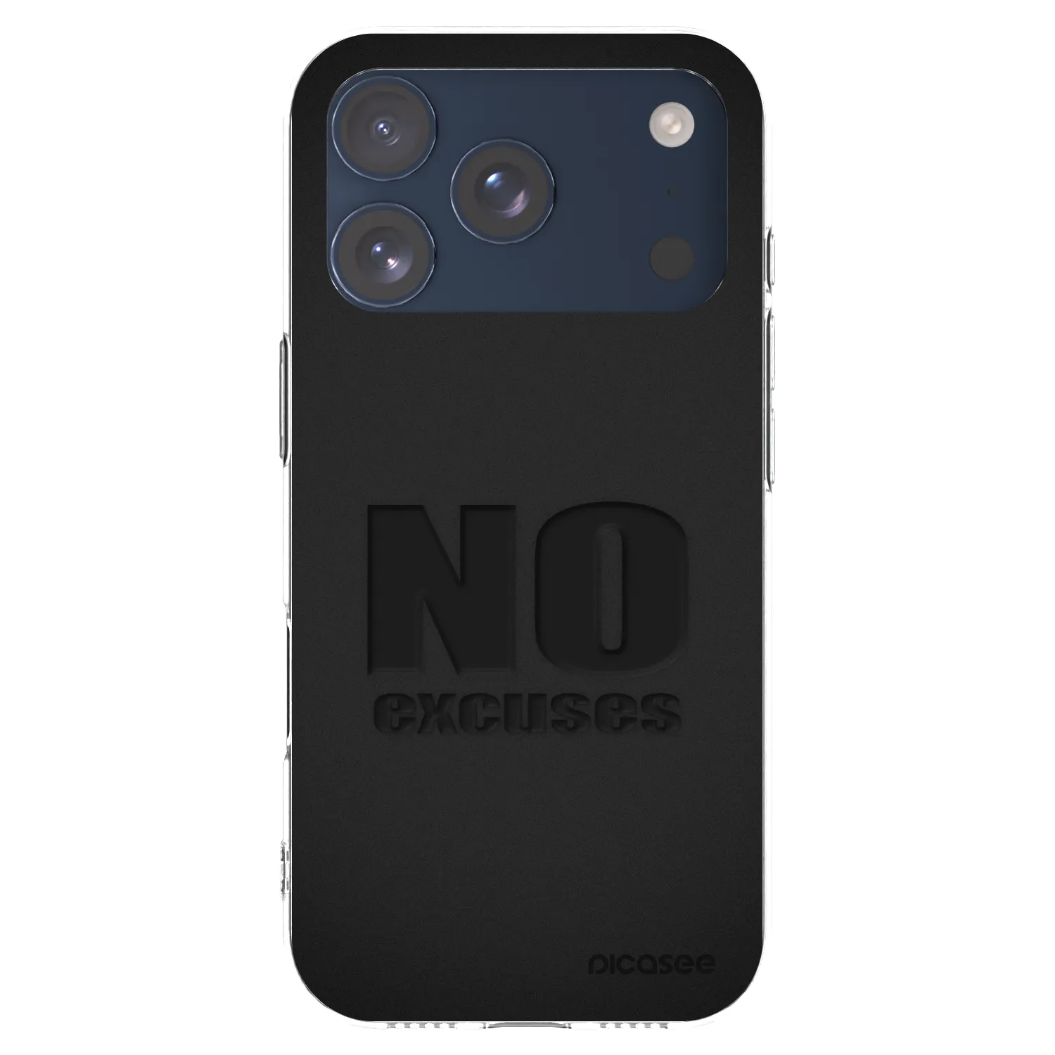 Picasee silikonový průhledný obal pro Apple iPhone 17 Pro - No Excuses