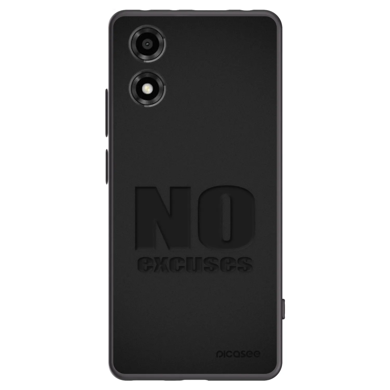 Picasee silikonový černý obal pro Motorola Moto E14 - No Excuses