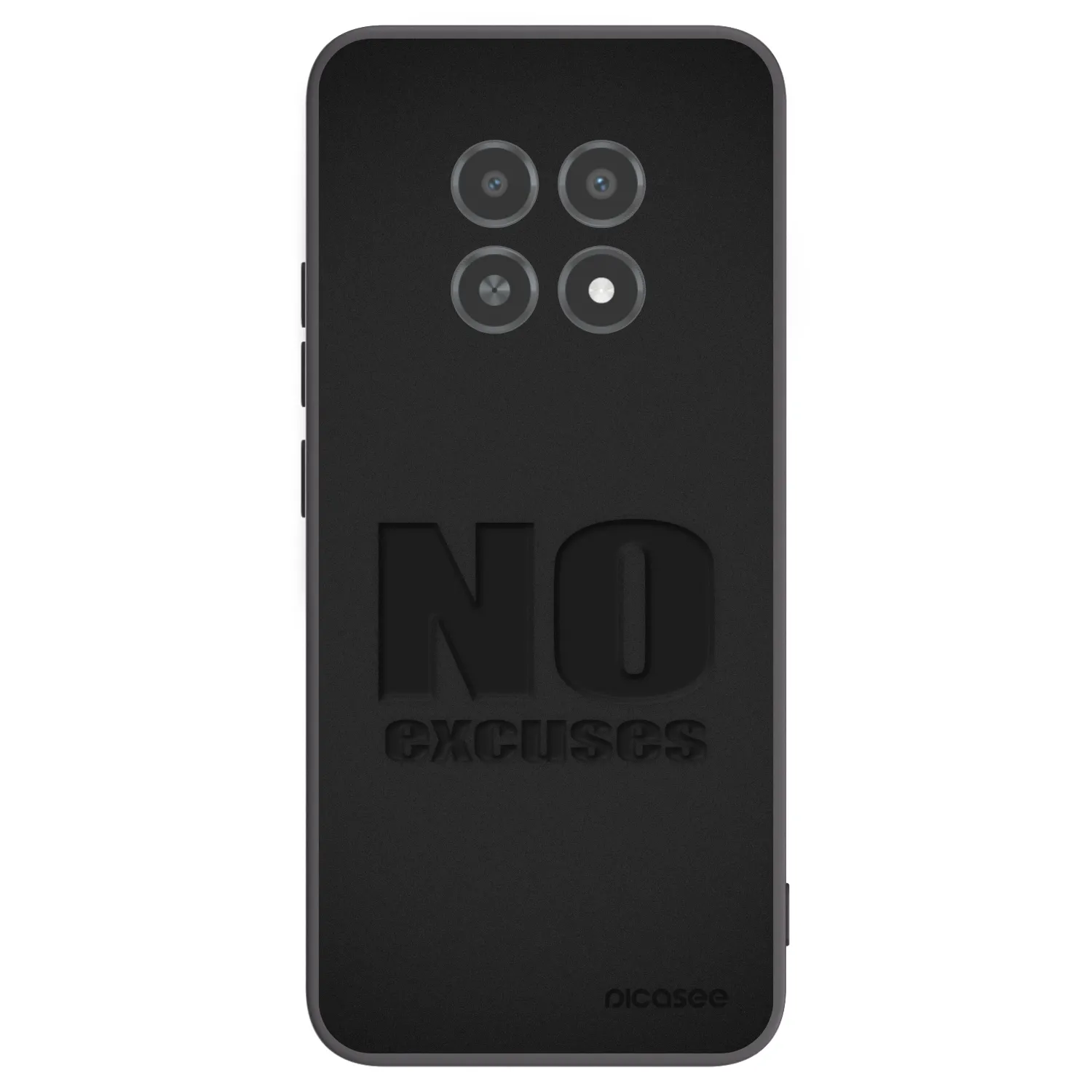 Picasee silikonový černý obal pro Realme 12X - No Excuses