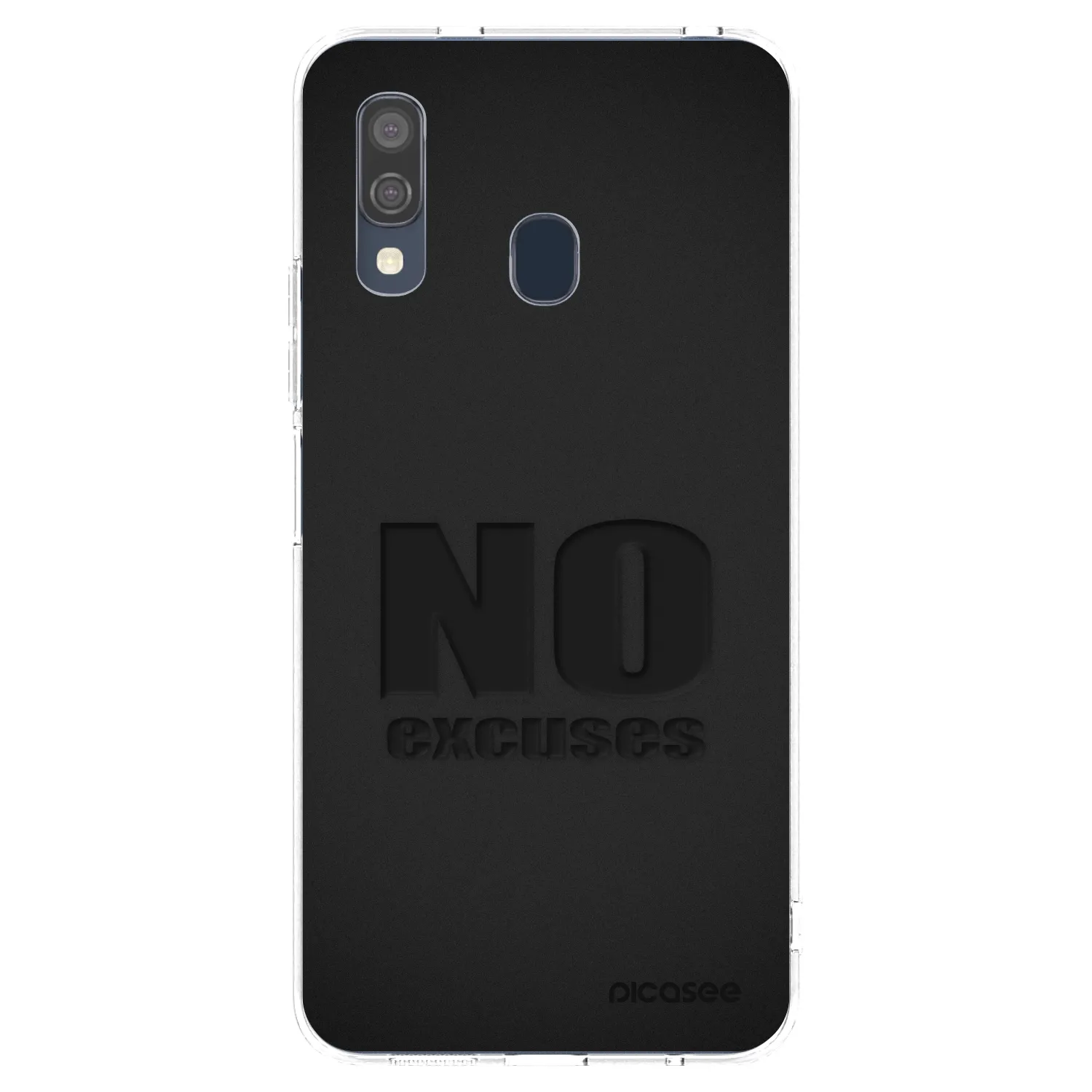 Picasee silikonový průhledný obal pro Samsung Galaxy A40 A405F - No Excuses