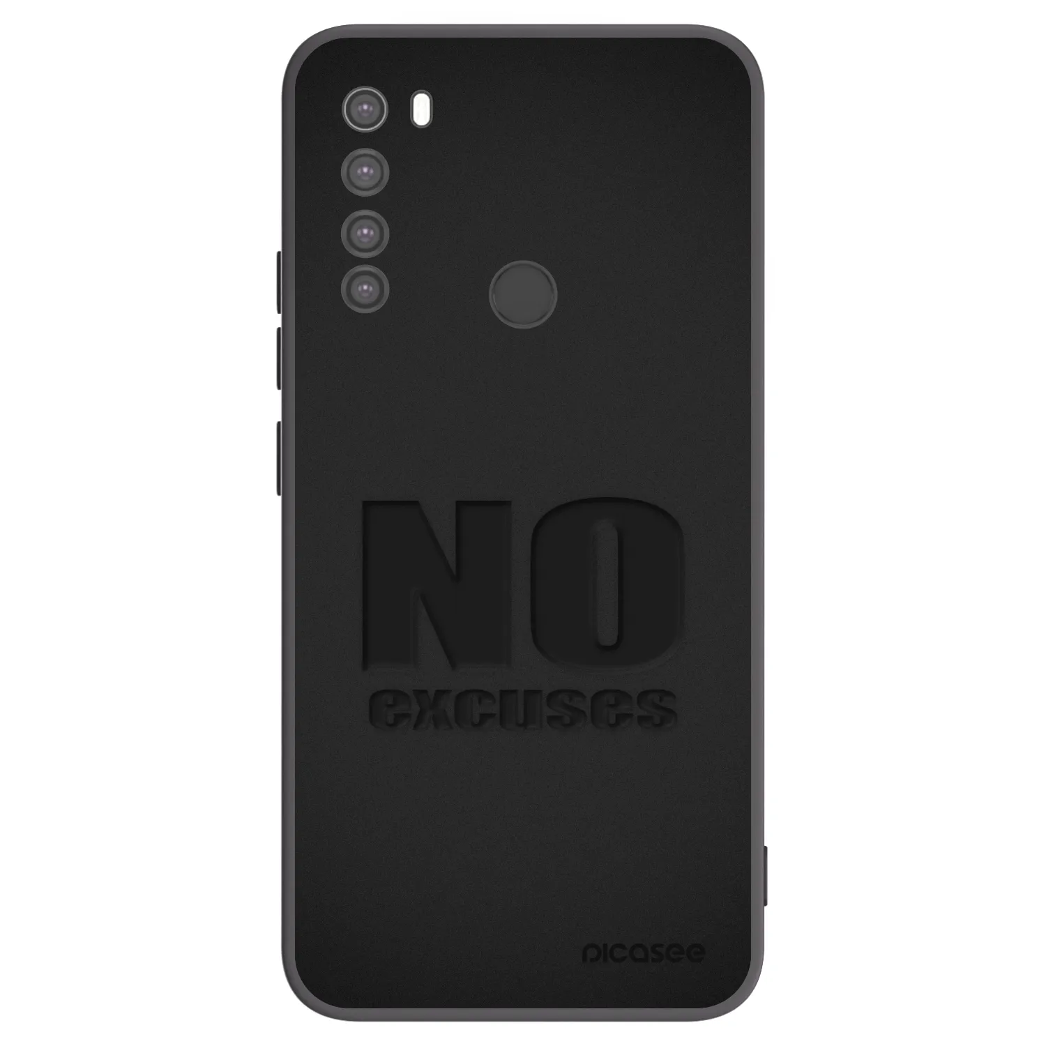 Picasee silikonový černý obal pro Xiaomi Redmi Note 8 - No Excuses