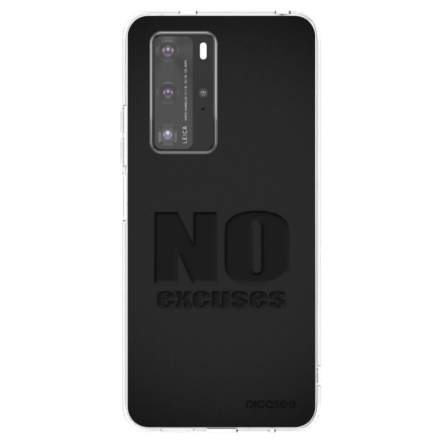 Picasee silikonový průhledný obal pro Huawei P40 Pro - No Excuses