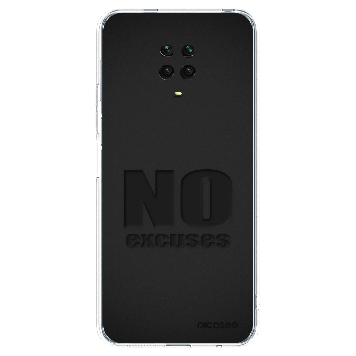 Picasee silikonový průhledný obal pro Xiaomi Redmi Note 9 Pro - No Excuses