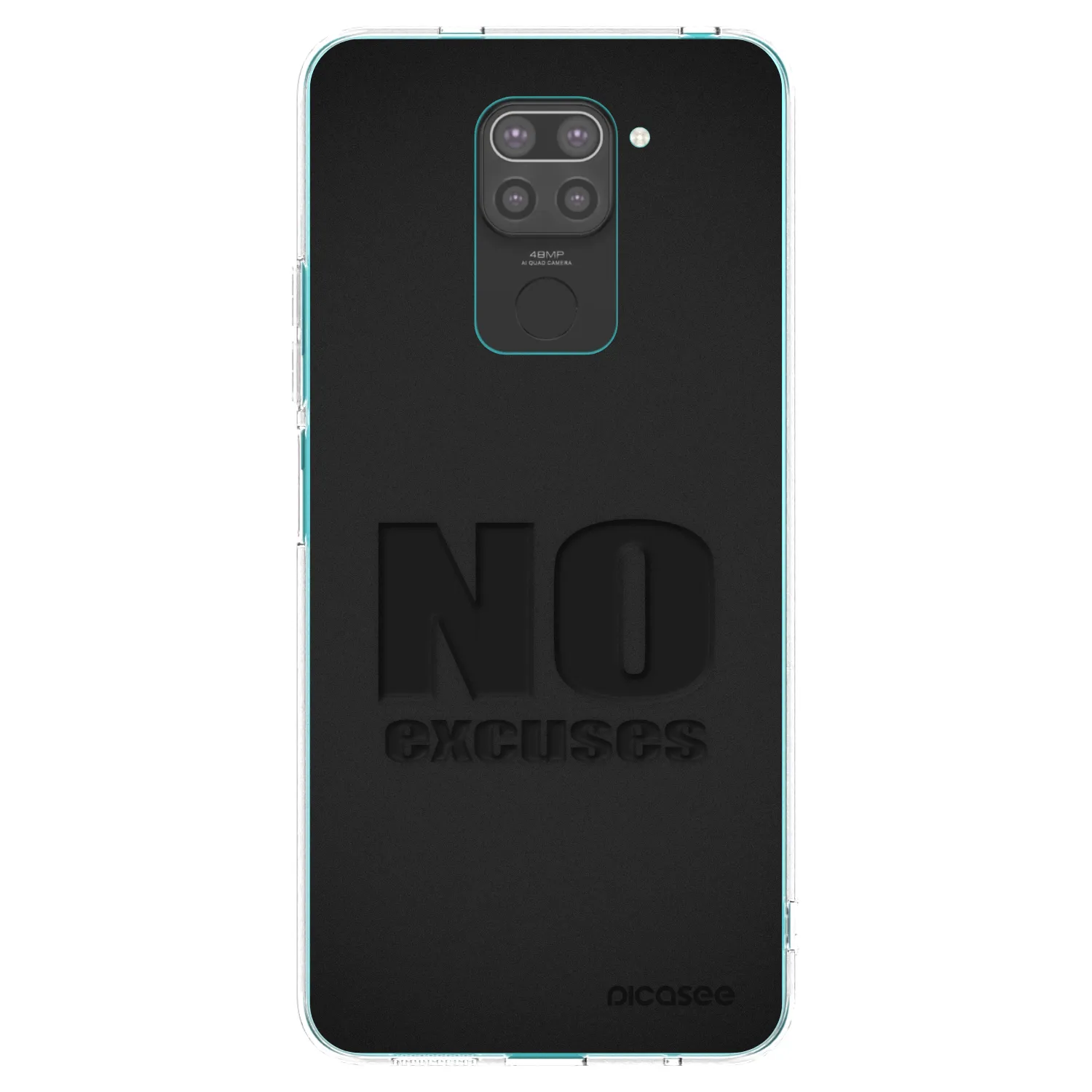 Picasee silikonový černý obal pro Xiaomi Redmi Note 9 - No Excuses