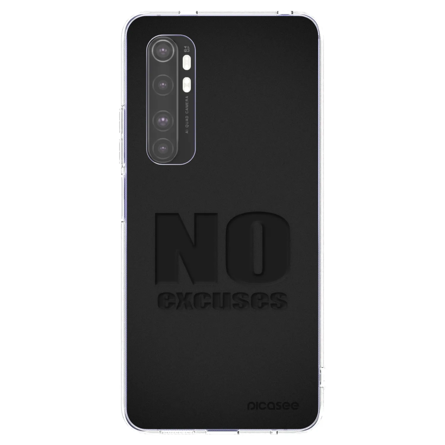 Picasee silikonový průhledný obal pro Xiaomi Mi Note 10 Lite - No Excuses