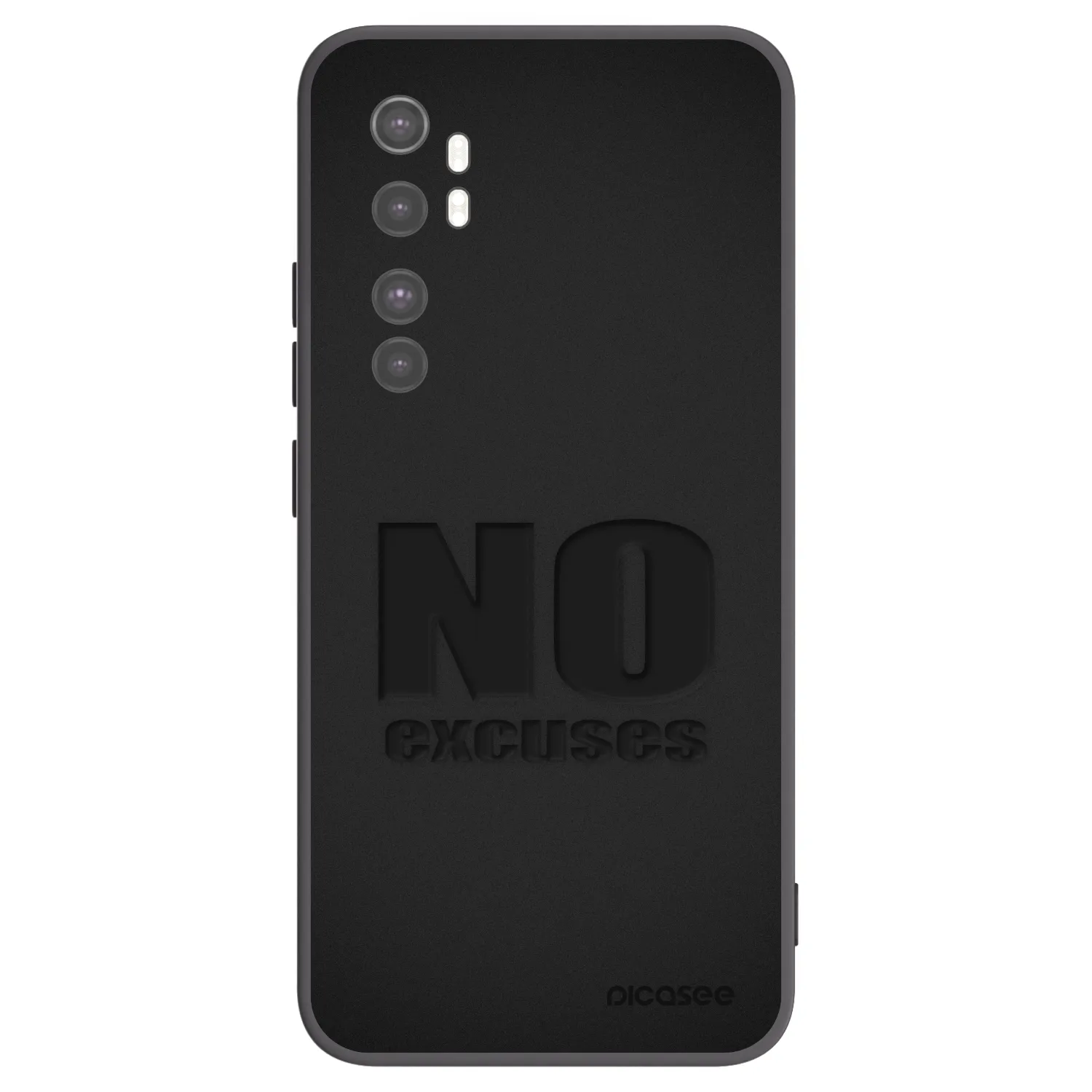 Picasee silikonový černý obal pro Xiaomi Mi Note 10 Lite - No Excuses