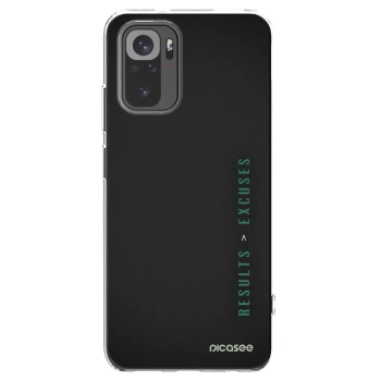 Picasee silikonový průhledný obal pro Xiaomi Redmi Note 10 - Results x Excuses