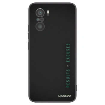 Picasee silikonový černý obal pro Xiaomi Poco F3 - Results x Excuses