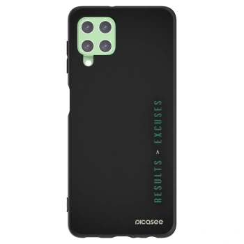 Picasee silikonový černý obal pro Samsung Galaxy A22 A225F 4G - Results x Excuses