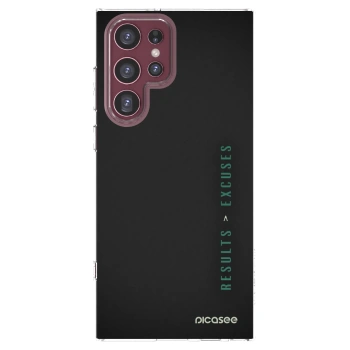 Picasee silikonový průhledný obal pro Samsung Galaxy S22 Ultra 5G - Results x Excuses