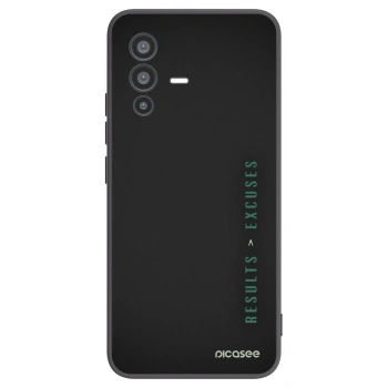 Picasee silikonový černý obal pro Vivo V23 5G - Results x Excuses