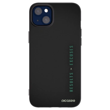Picasee silikonový černý obal pro Apple iPhone 14 Plus - Results x Excuses