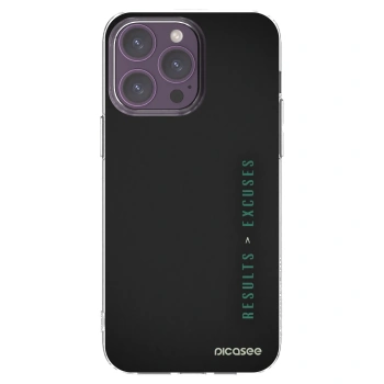 Picasee silikonový průhledný obal pro Apple iPhone 14 Pro Max - Results x Excuses