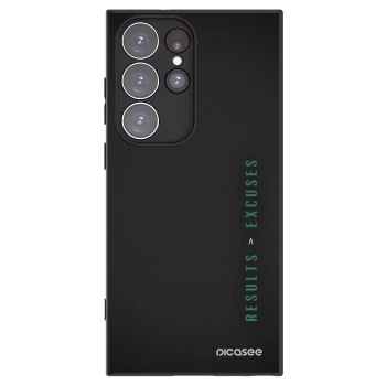 Picasee silikonový černý obal pro Samsung Galaxy S23 Ultra 5G - Results x Excuses