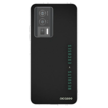 Picasee silikonový průhledný obal pro Xiaomi Poco F5 Pro 5G - Results x Excuses