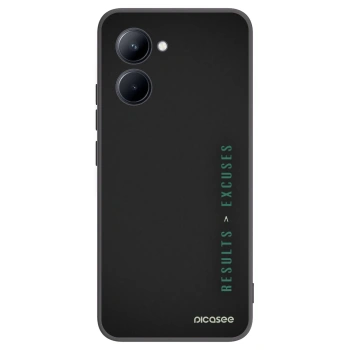 Picasee silikonový černý obal pro Realme C33 (2023) - Results x Excuses