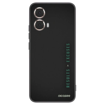 Picasee silikonový černý obal pro Motorola Moto G85 - Results x Excuses
