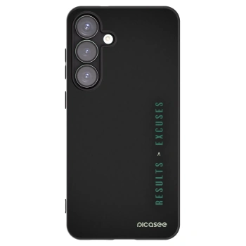 Picasee silikonový černý obal pro Samsung Galaxy S25+ 5G - Results x Excuses
