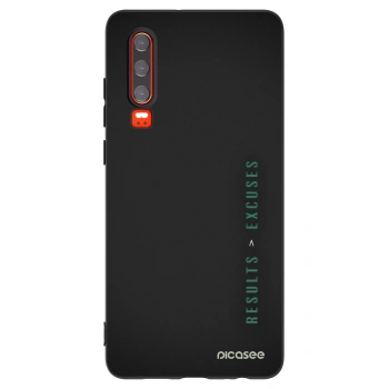 Picasee silikonový černý obal pro Huawei P30 - Results x Excuses