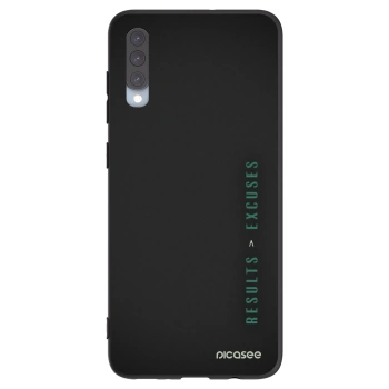 Picasee silikonový černý obal pro Samsung Galaxy A70 A705F - Results x Excuses