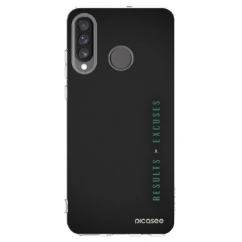 Picasee silikonový průhledný obal pro Huawei P30 Lite - Results x Excuses