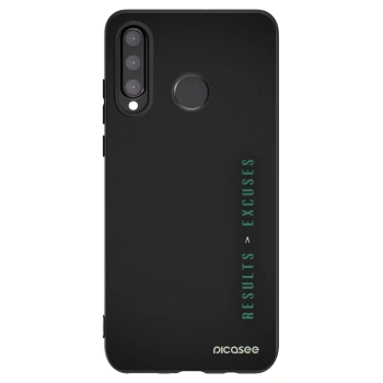 Picasee silikonový černý obal pro Huawei P30 Lite - Results x Excuses