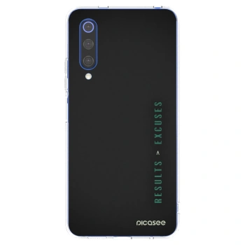 Picasee silikonový průhledný obal pro Xiaomi Mi 9 SE - Results x Excuses