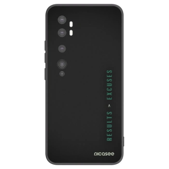 Picasee silikonový černý obal pro Xiaomi Mi Note 10 (Pro) - Results x Excuses