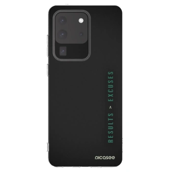 Picasee silikonový průhledný obal pro Samsung Galaxy S20 Ultra 5G G988F - Results x Excuses
