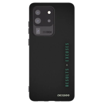 Picasee silikonový černý obal pro Samsung Galaxy S20 Ultra 5G G988F - Results x Excuses