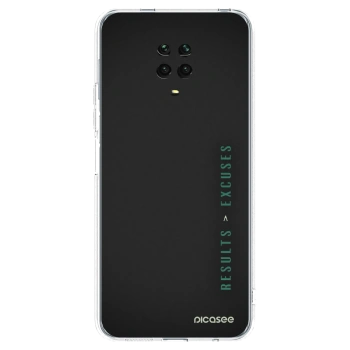 Picasee silikonový průhledný obal pro Xiaomi Redmi Note 9 Pro - Results x Excuses