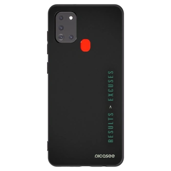 Picasee silikonový černý obal pro Samsung Galaxy A21s - Results x Excuses