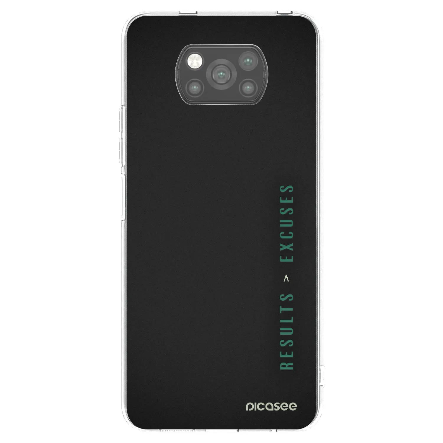 Picasee silikonový černý obal pro Xiaomi Poco X3 - Results x Excuses