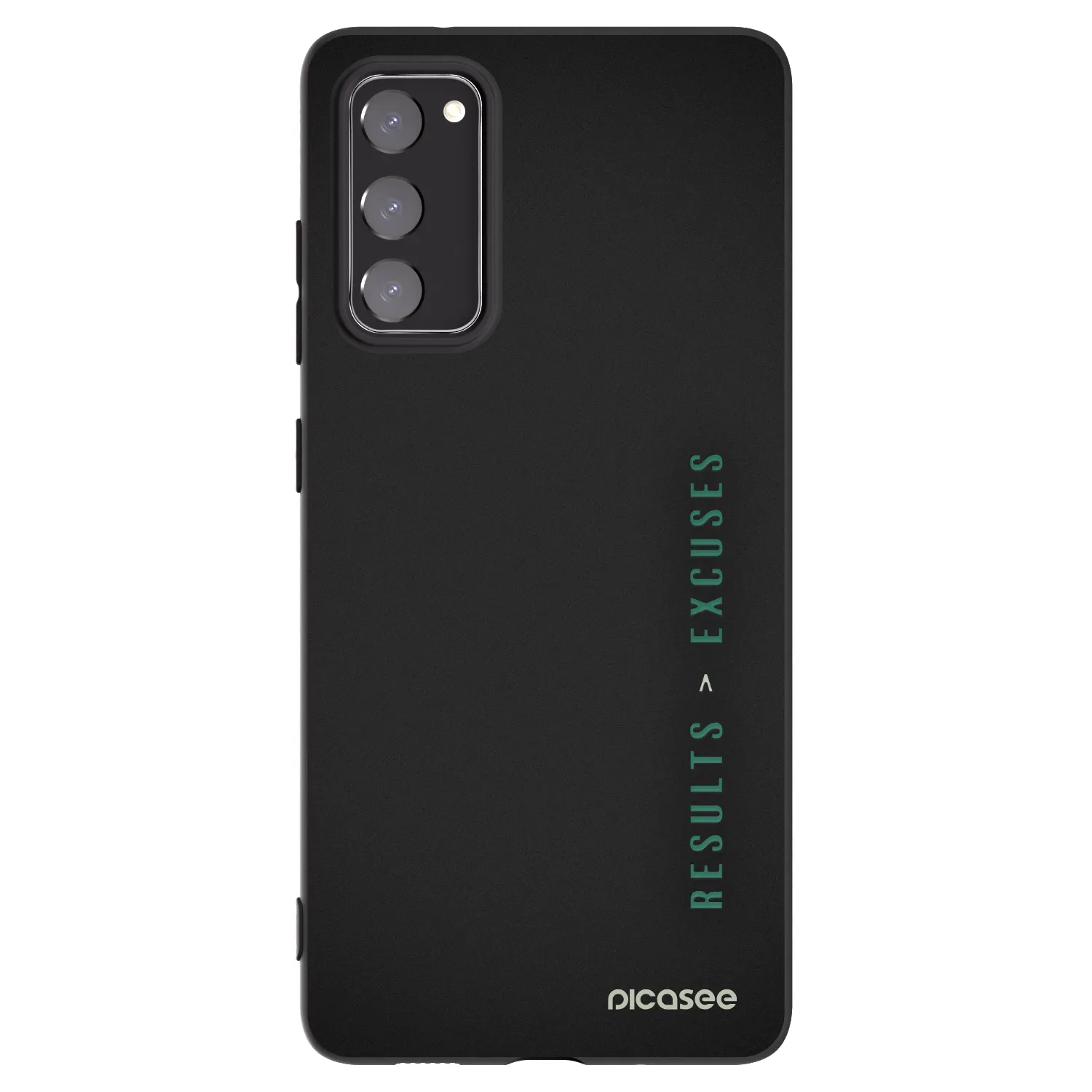 Picasee silikonový černý obal pro Samsung Galaxy S20 FE - Results x Excuses