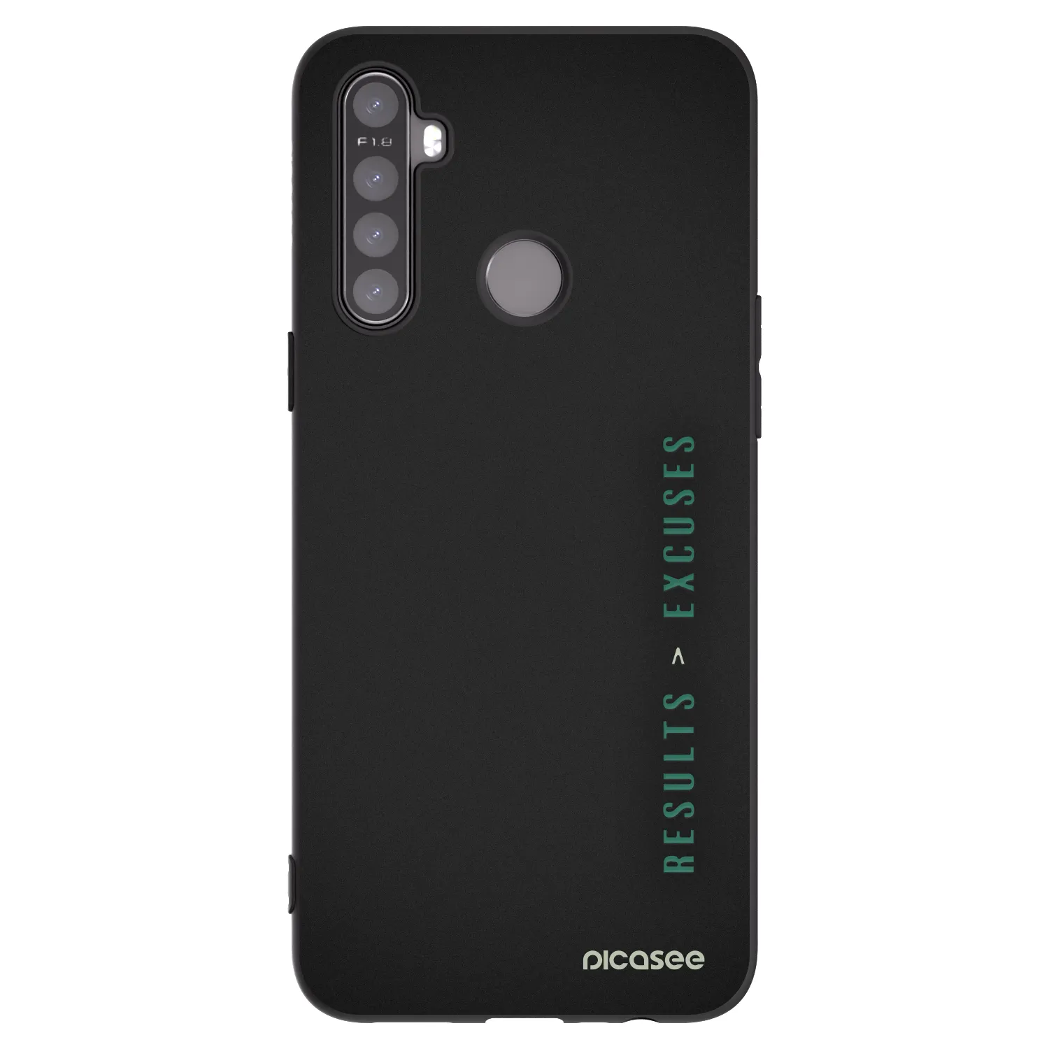 Picasee silikonový černý obal pro Realme 5 - Results x Excuses