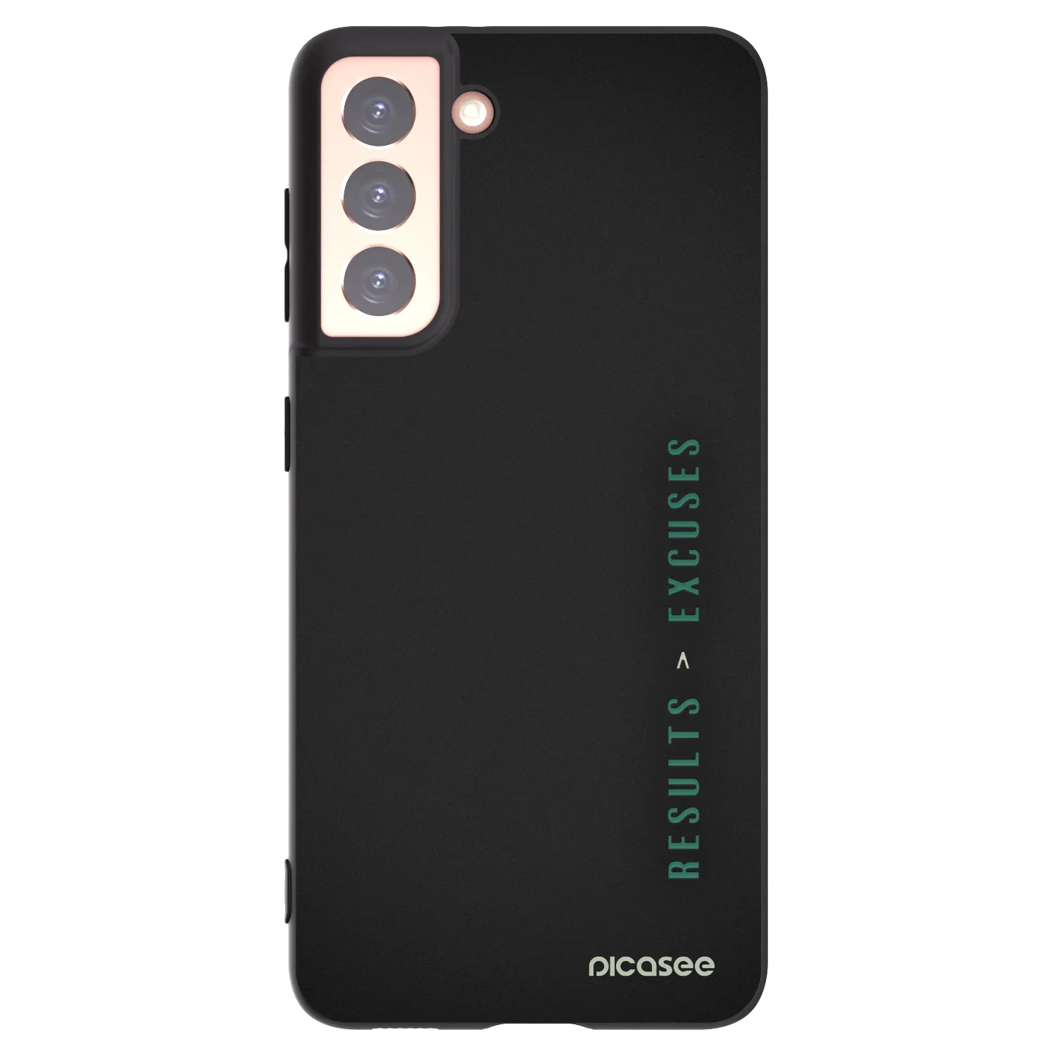 Picasee silikonový černý obal pro Samsung Galaxy S21 5G G991B - Results x Excuses