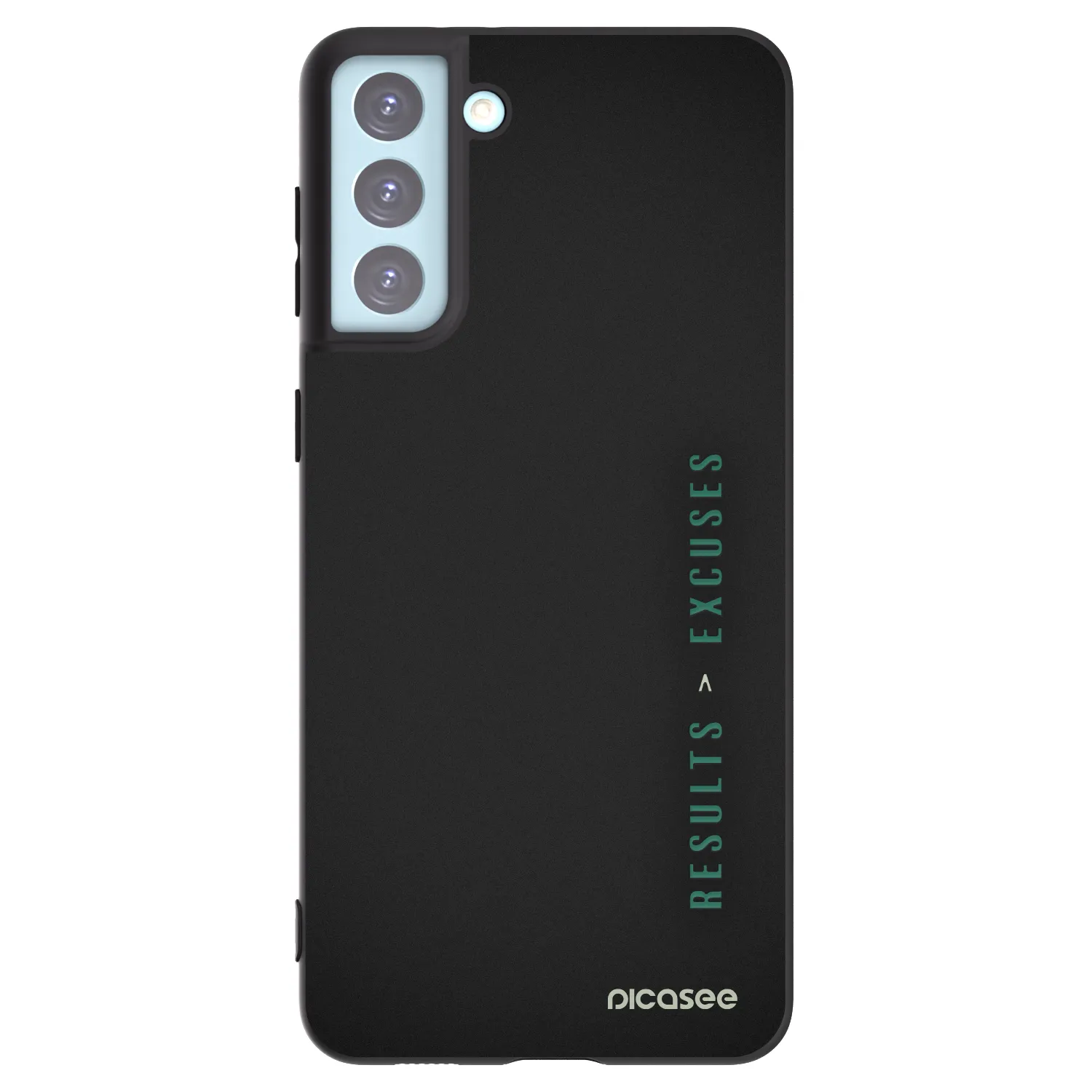 Picasee silikonový černý obal pro Samsung Galaxy S21+ 5G G996F - Results x Excuses