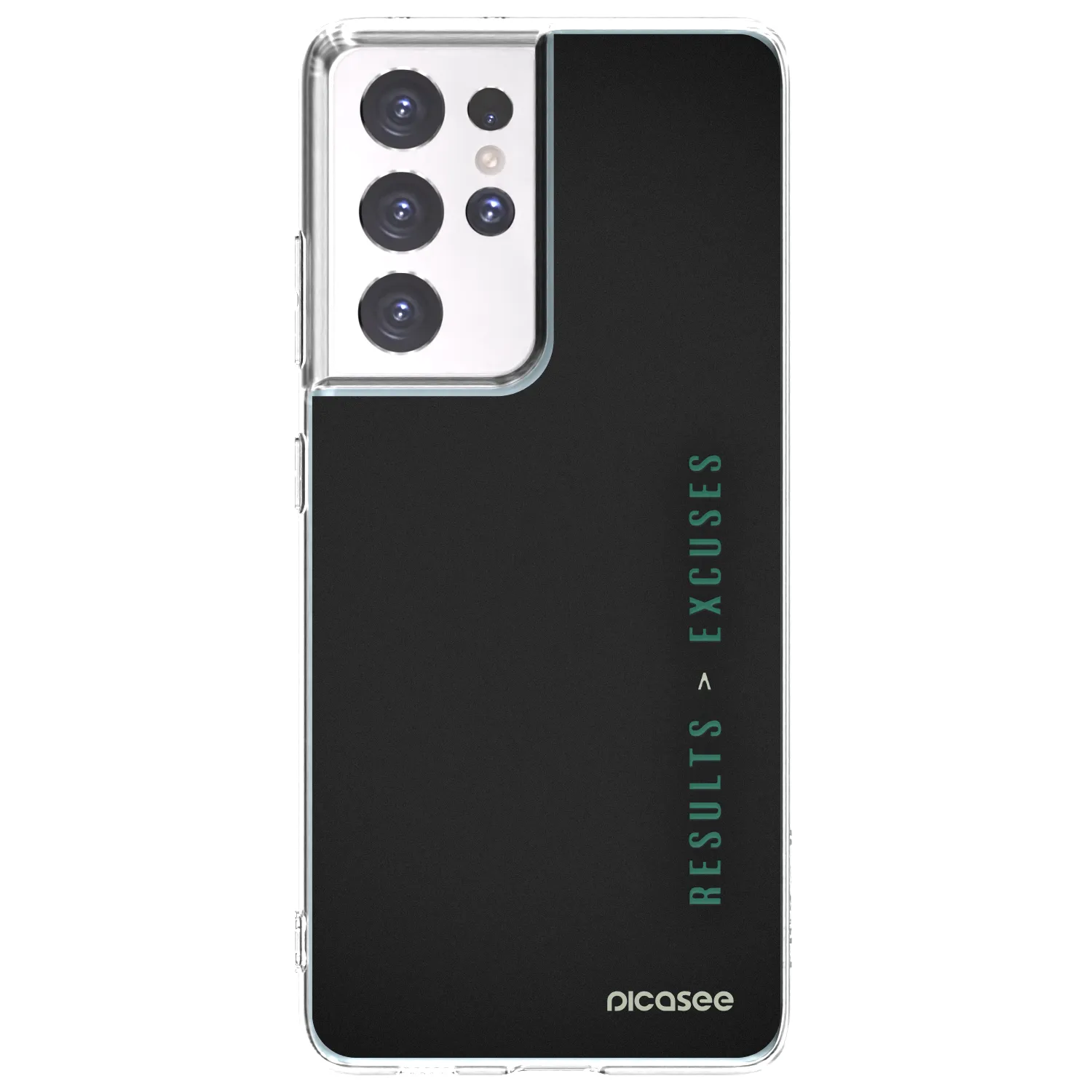 Picasee silikonový průhledný obal pro Samsung Galaxy S21 Ultra 5G G998B - Results x Excuses