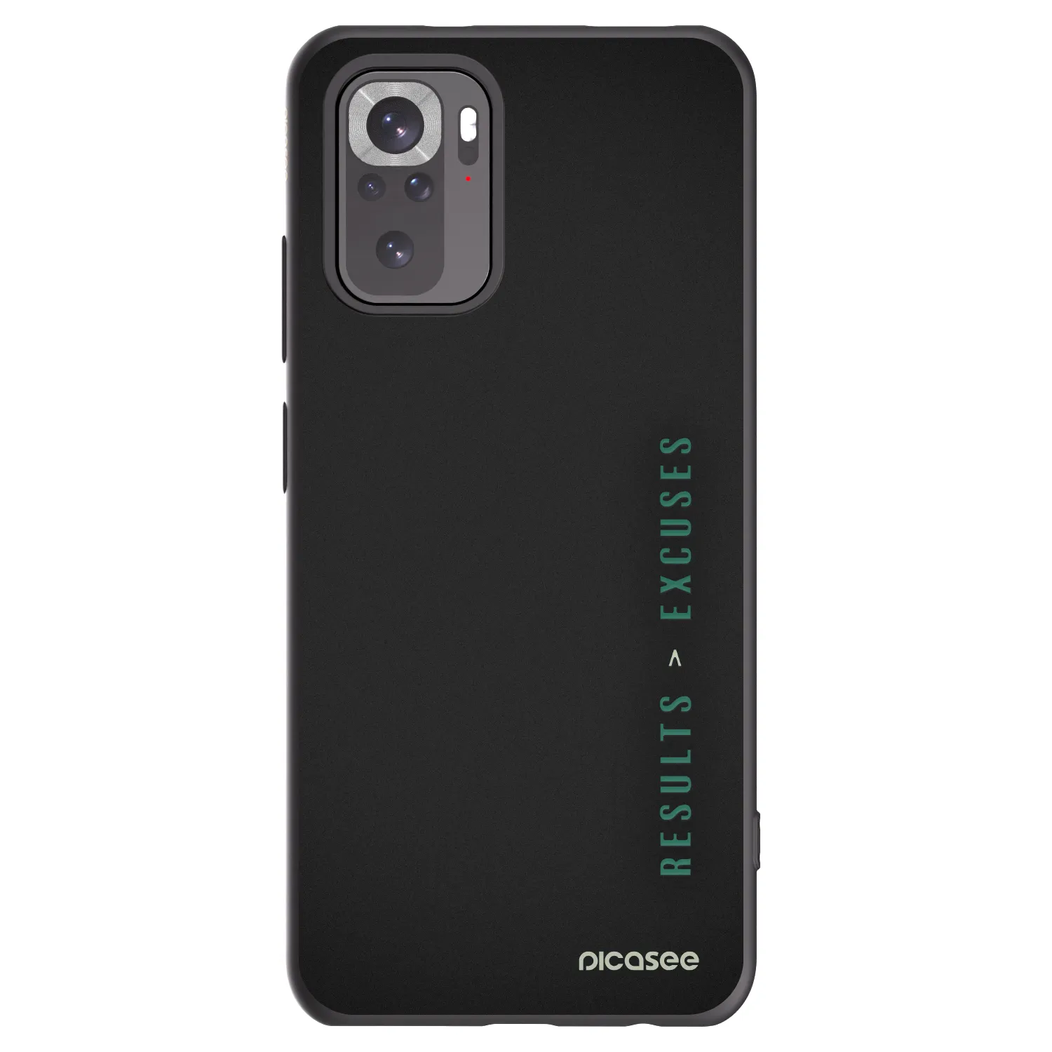 Picasee silikonový černý obal pro Xiaomi Redmi Note 10 - Results x Excuses