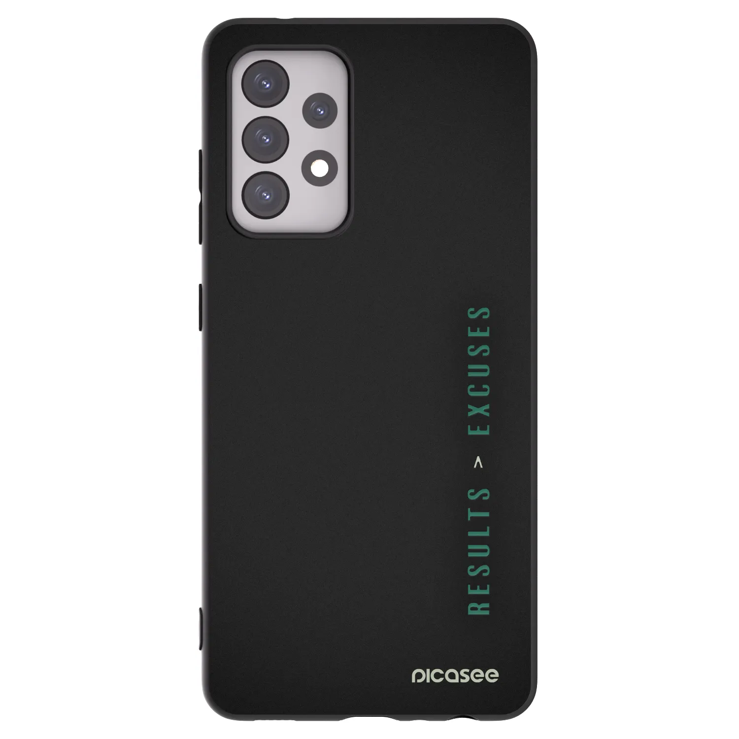 Picasee silikonový černý obal pro Samsung Galaxy A52 5G A525F - Results x Excuses