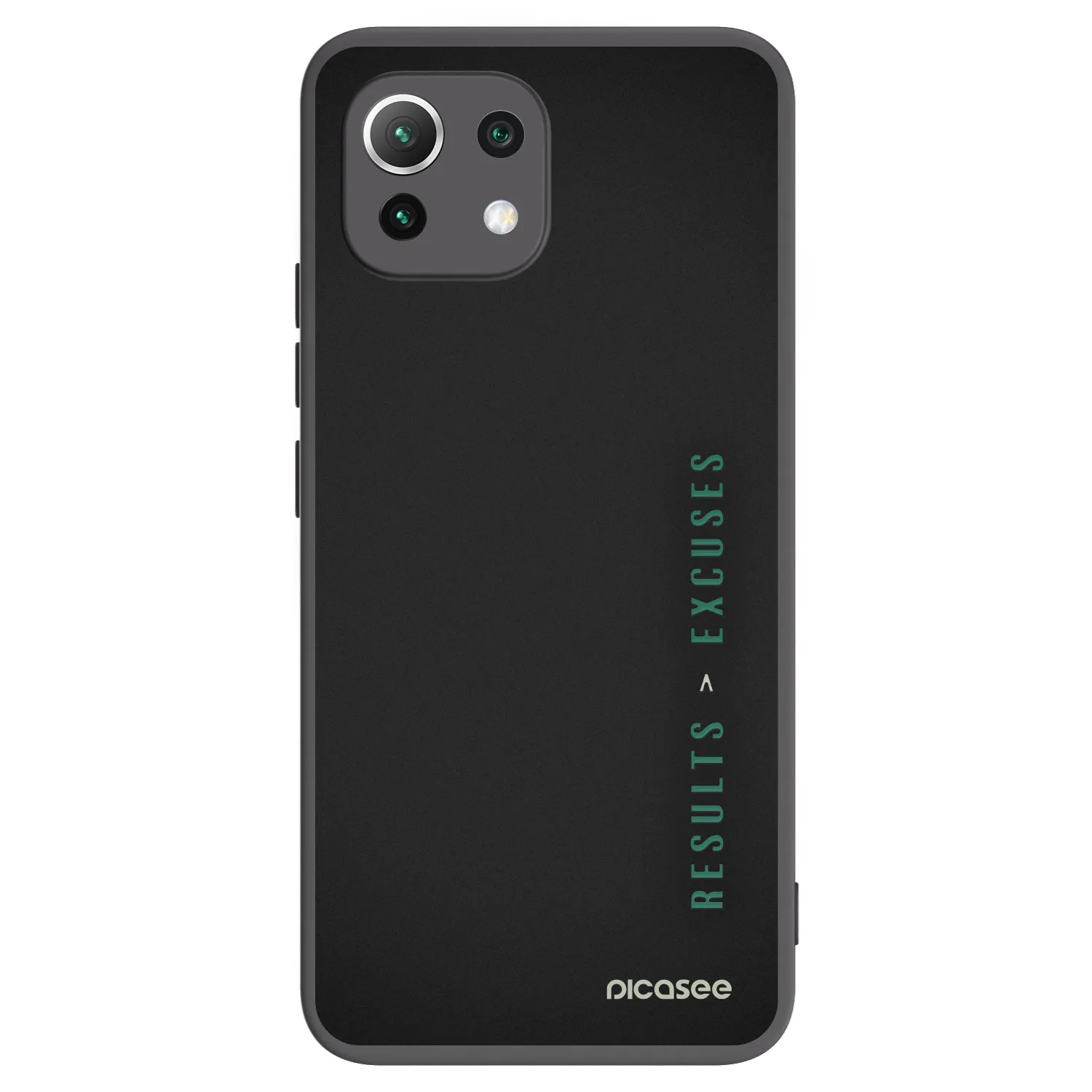 Picasee silikonový černý obal pro Xiaomi Mi 11 Lite - Results x Excuses