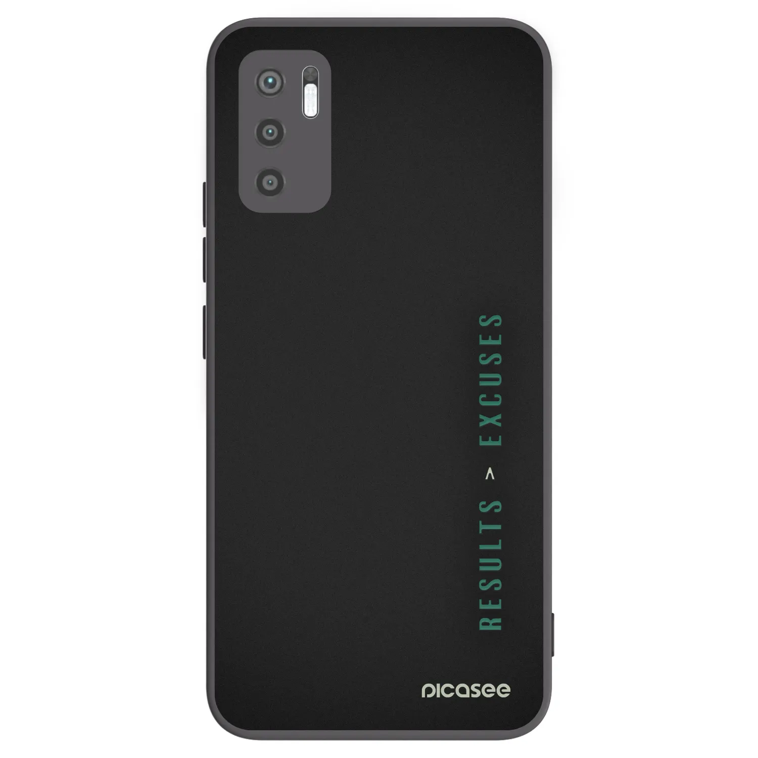 Picasee silikonový černý obal pro Xiaomi Redmi Note 10 5G - Results x Excuses