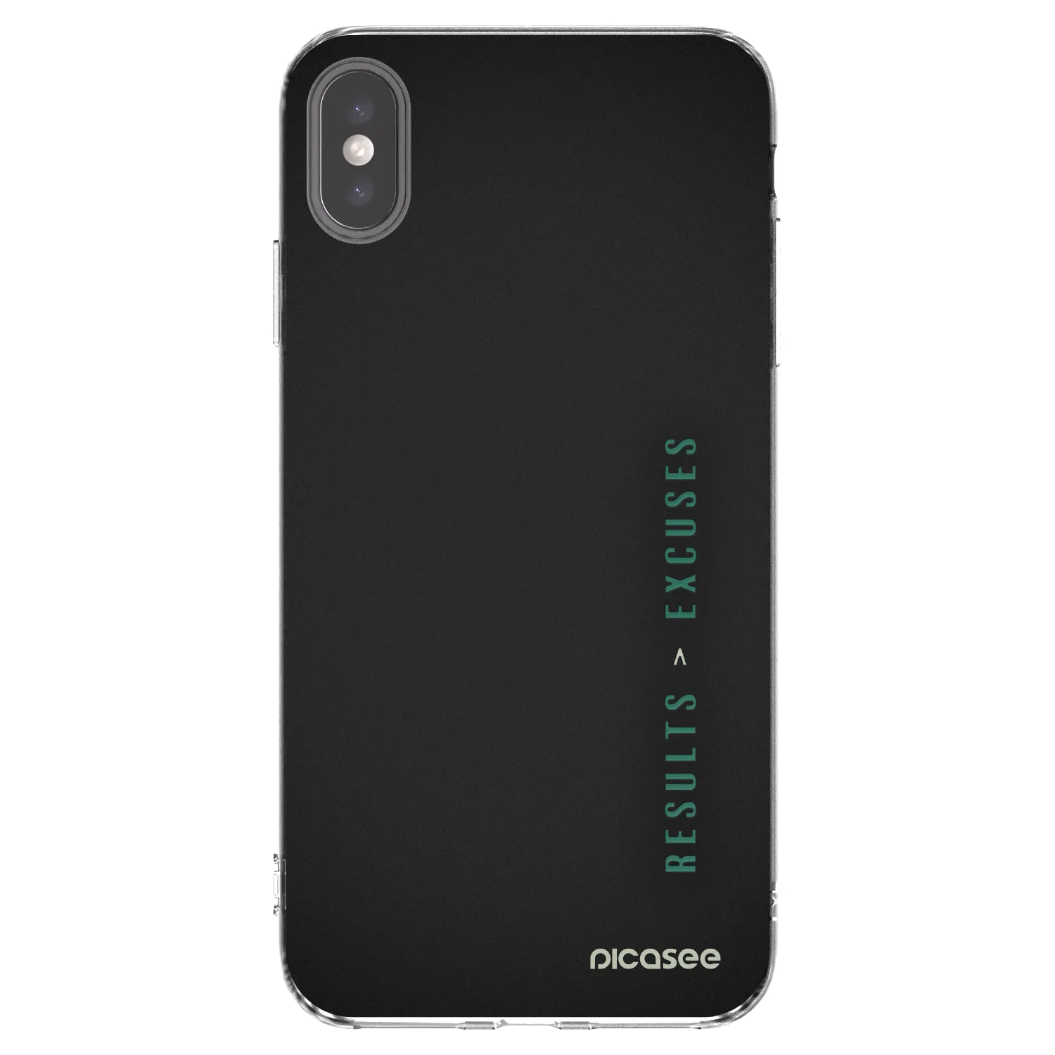 Picasee silikonový průhledný obal pro Apple iPhone XS Max - Results x Excuses