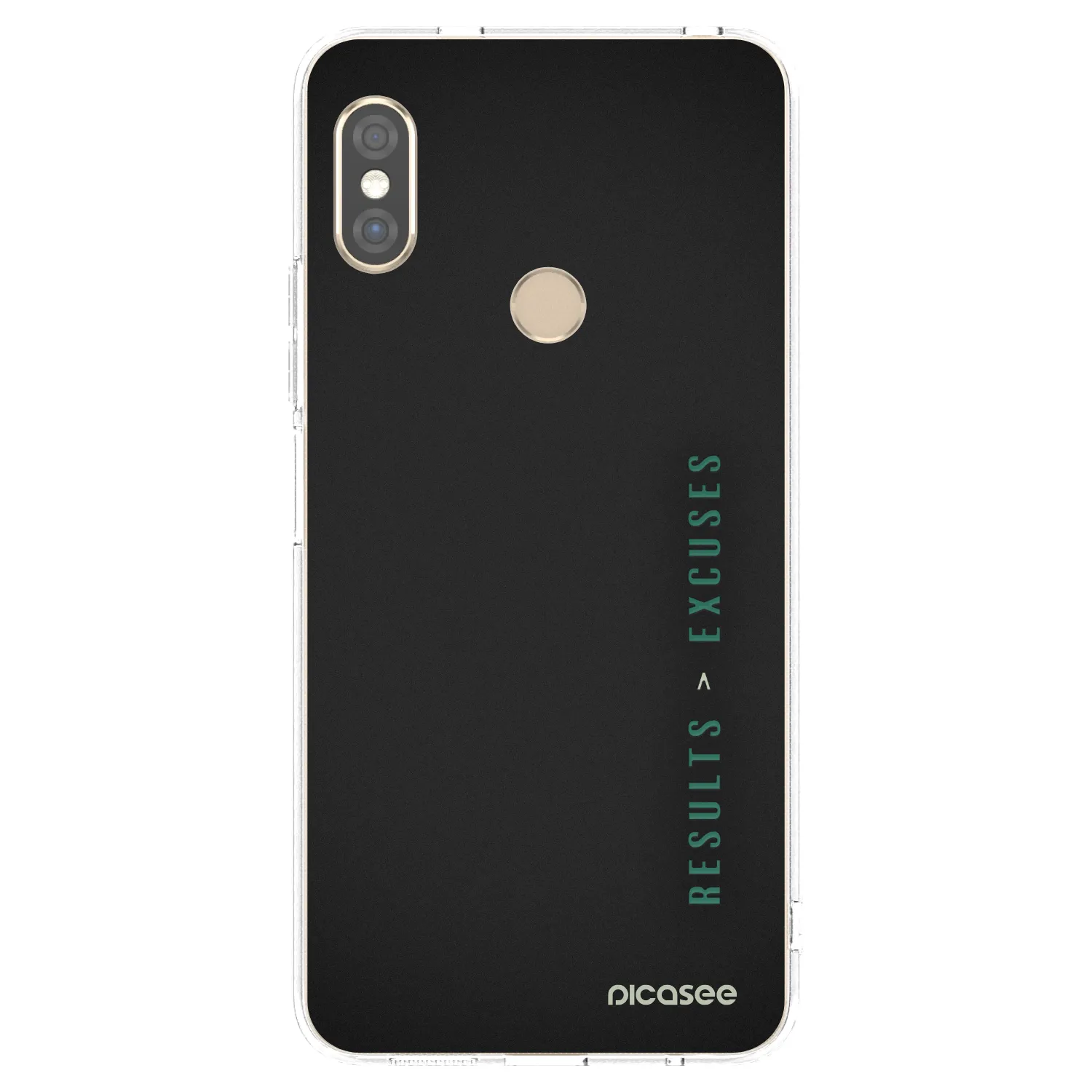 Picasee silikonový průhledný obal pro Xiaomi Redmi Note 5 Global - Results x Excuses