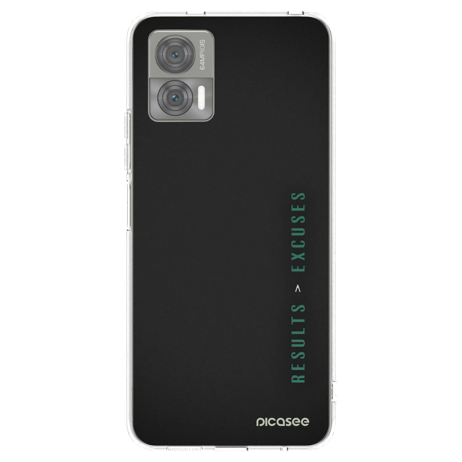 Picasee silikonový průhledný obal pro Motorola Edge 30 Neo - Results x Excuses