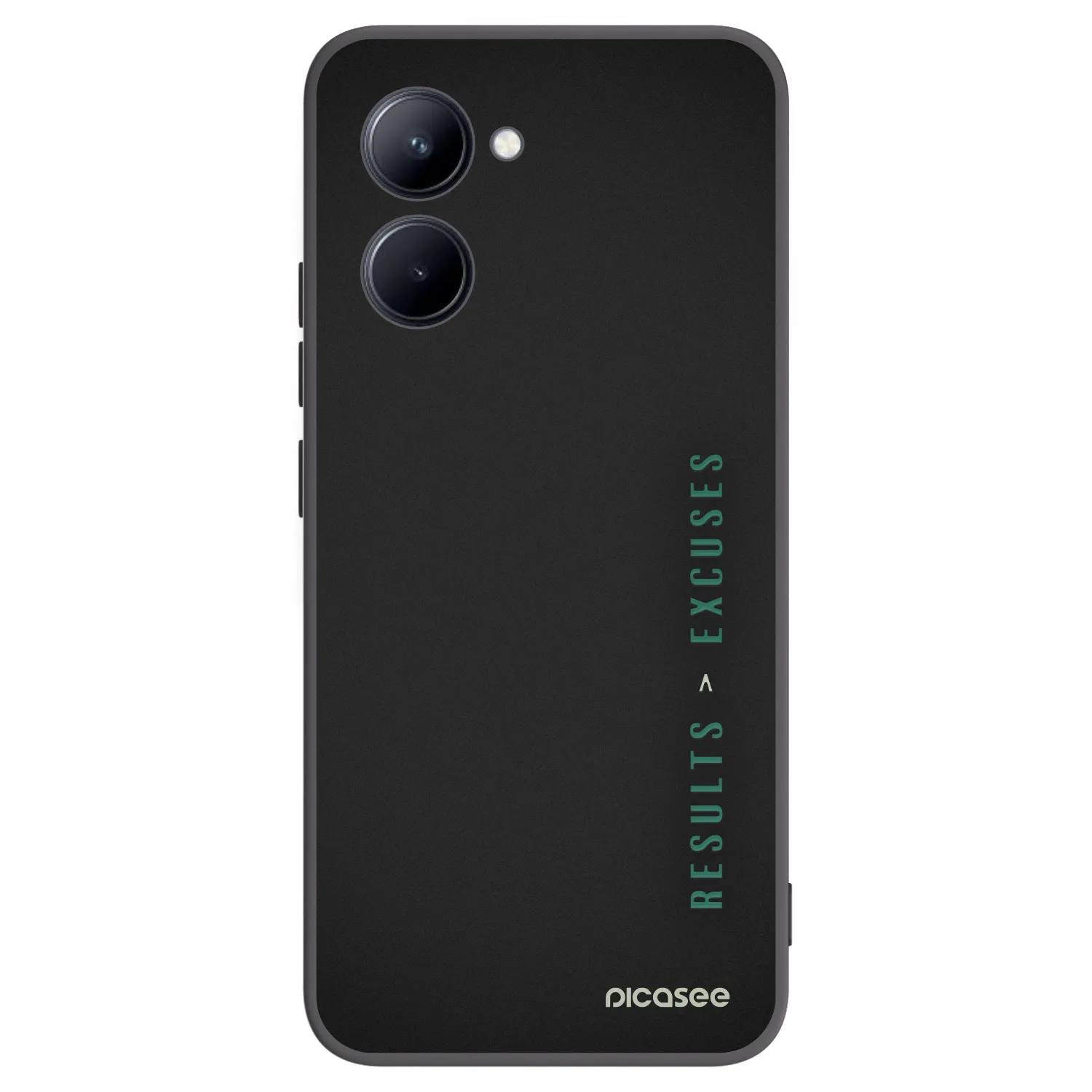 Picasee silikonový černý obal pro Realme C33 (2023) - Results x Excuses